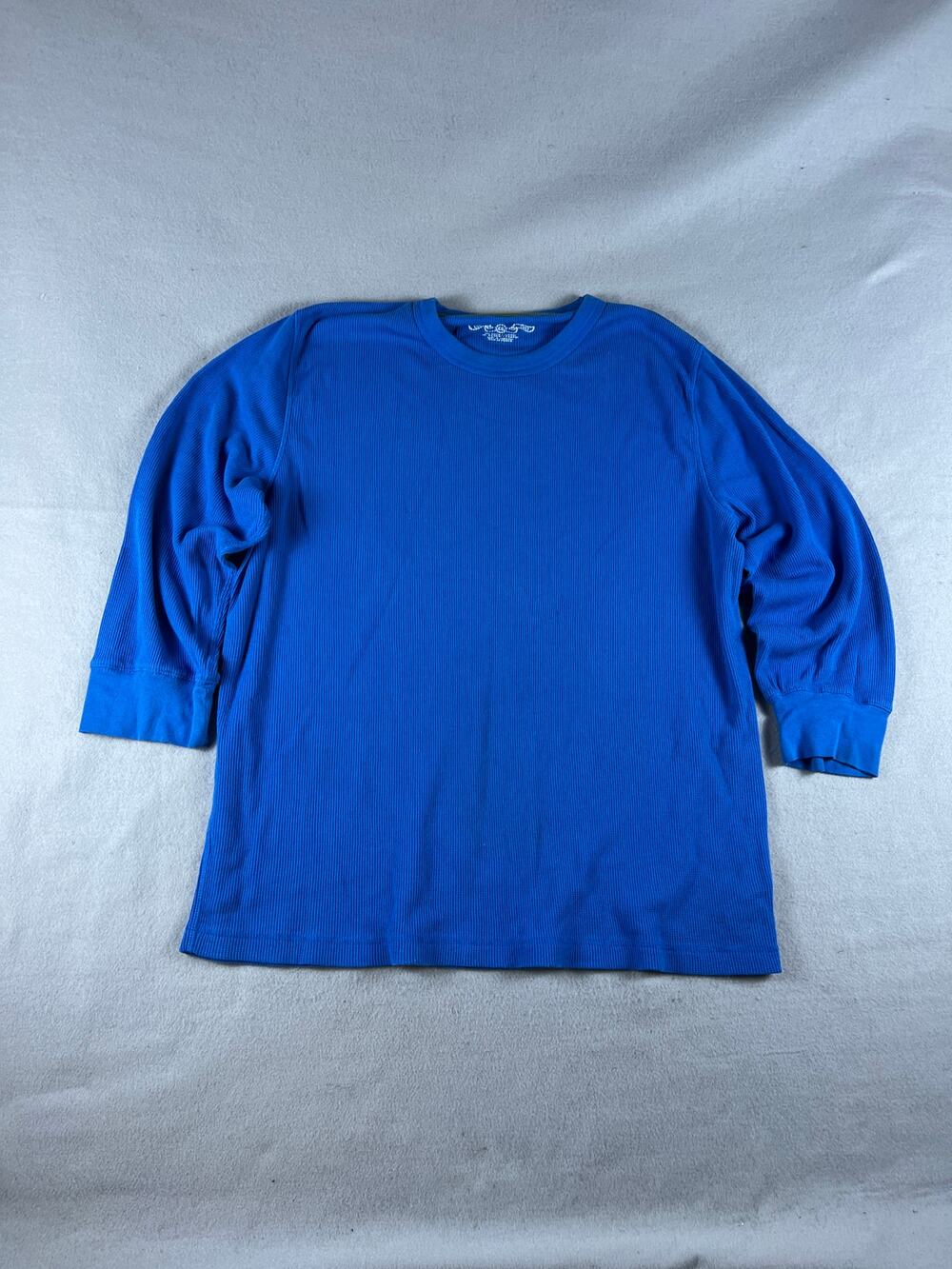 Arizona Jeans Co Thermal Shirt Mens 2XL Blue 3/4 Sleeve Waffle Knit Y2K Outdoor